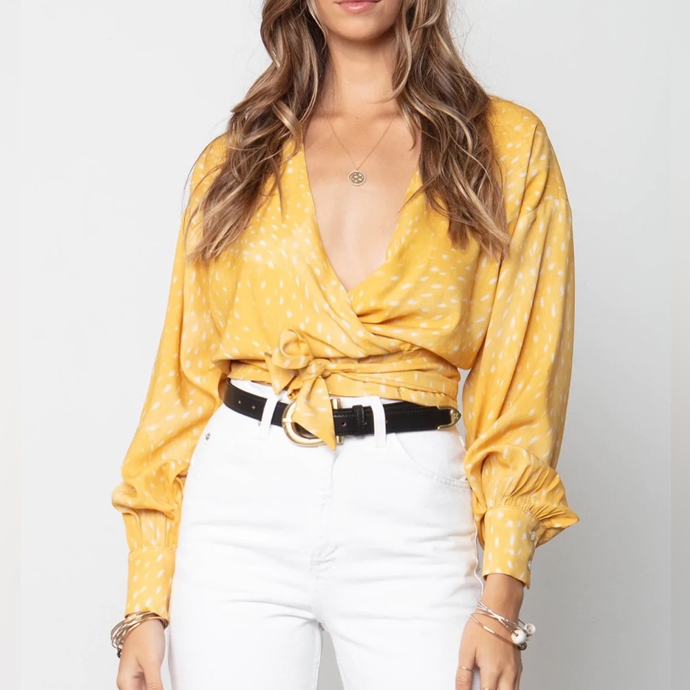 Stillwater the Label yellow wrap top S